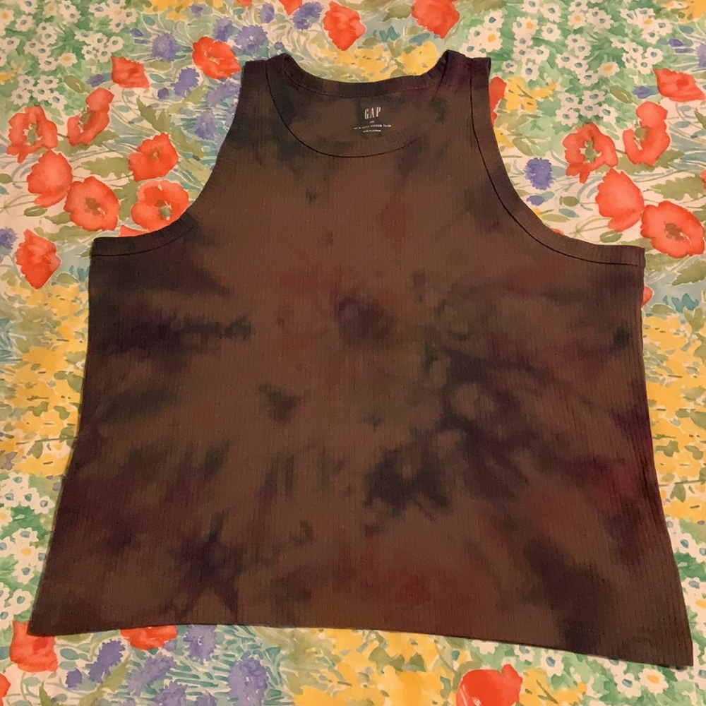GAP Tie Dye High Neck Ribbed Tank